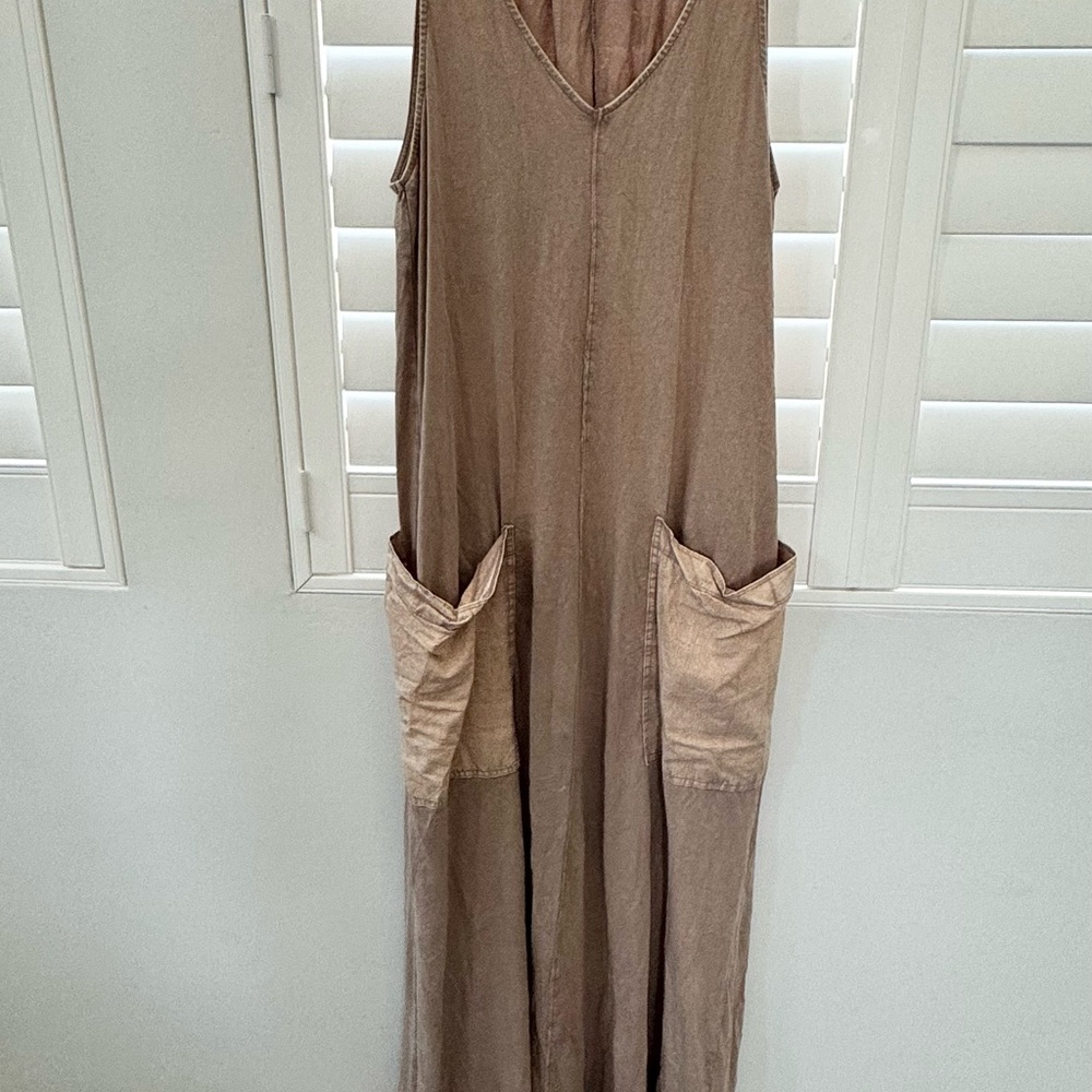 Zara Pink/Taupe Oversized Maxi Dress